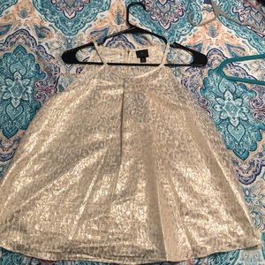 Gold leopard dress blouse